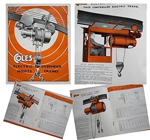 Image du vendeur pour OLD TRADE CATALOGUE / BROCHURE COLES ELECTRIC HOISTS & OVERHEAD CRANES Steels Engineering Products Ltd Crown Works Sunderland 1952 mis en vente par Andrew Cox PBFA