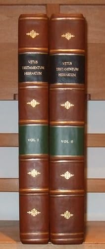 Vetus Testamentum Hebraicum, cum variis lectionibus. [ Complete in 2 Folio Volumes ]