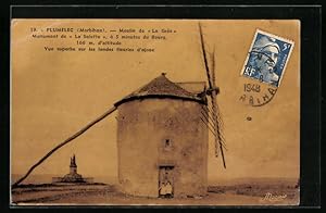 Ansichtskarte Plumelec, Moulin de La Grée, Monument de La Salette, Windmühle