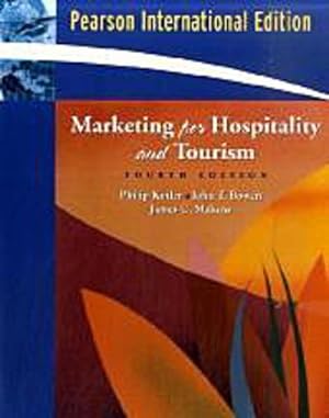 Seller image for Marketing for Hospitality and Tourism for sale by CSG Onlinebuch GMBH