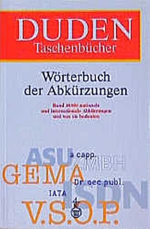 Seller image for Duden Taschenbcher, Bd.11, Wrterbuch der Abkrzungen for sale by CSG Onlinebuch GMBH