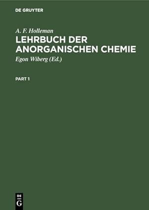 Seller image for Lehrbuch der anorganischen Chemie. for sale by CSG Onlinebuch GMBH