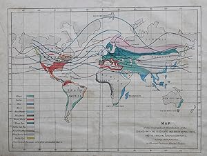 Map of the Geographical Distribution of the Cerealla [sic] with the Isotheral [sic] and Isocheimo...