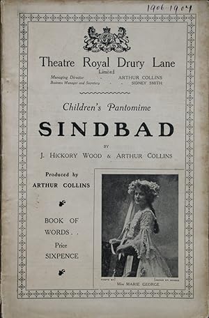 Bild des Verkufers fr Children's Pantomime, Sinbad the Sailor. [Book of Words] zum Verkauf von Michael S. Kemp, Bookseller