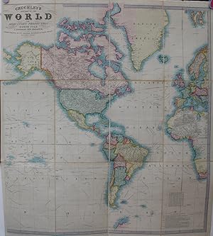 Cruchley's New Map of the World on Mercator's Projection, showing the discoveries at the North Po...