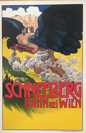 Schneeberg Bahn bei Wien. Grafische Gestaltung von Alfred Roller (1864-1935). Farblithographie Fr...