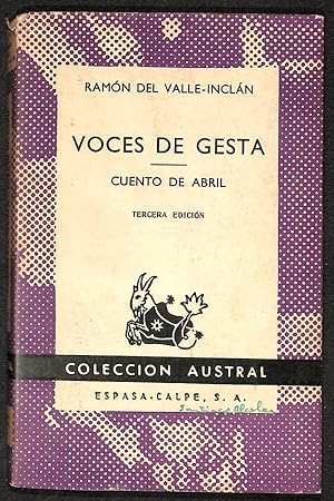 Imagen del vendedor de Voces de Gesta / Cuento de Abril a la venta por Els llibres de la Vallrovira