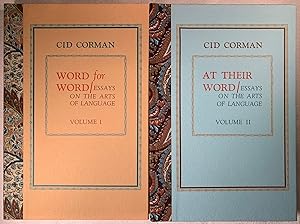 Word For Word and At Their Word: Essays on the Arts of Language Volume 1 and 2--Signed, Binder's ...