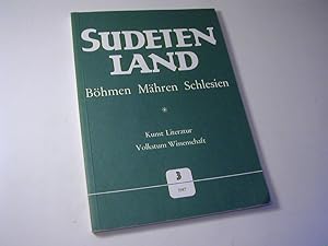 Bild des Verkufers fr Sudetenland. Bhmen. Mhren.Schlesien. Vierteljahresschrift fr Kunst, Literatur, Wissenschaft und Volkstum. 29. Jahrgang, Heft III zum Verkauf von Antiquariat Fuchseck