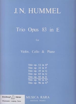 Piano Trio in E, Op.83 - Set of Parts