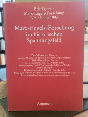 Seller image for Marx-Engels-Forschung im historischen Spannungsfeld. (Beitrge zur Marx-Engels-Forschung. Neue Folge 1993). for sale by Antiquariat Thomas Nonnenmacher