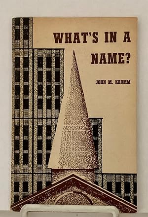 Seller image for What's in a Name? for sale by S. Howlett-West Books (Member ABAA)