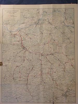 Hochspannungs-Fernleitungen der Elektra Baselland im Jahre 1928 (Karte). Maßstab: 1 : 50.000.