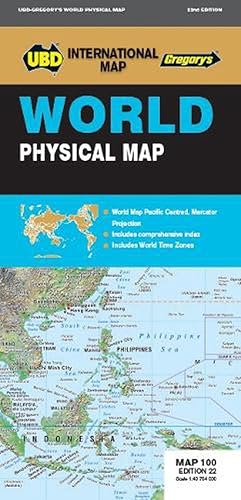 Image du vendeur pour World Physical Map 100 22nd ed (Folded) mis en vente par Grand Eagle Retail