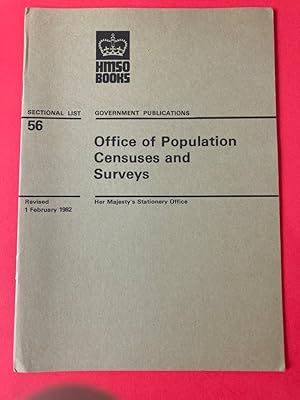 Government Publications. Sectional List No 56: Office of Population Censuses and Surveys. Revised...