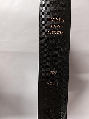 Bild des Verkufers fr Lloyd's Law Reports 1978 Volume 1 zum Verkauf von Cambridge Rare Books