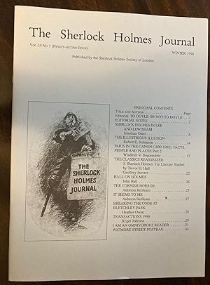 Seller image for The Sherlock Holmes Journal Vol. 24 No. 1 (Ninety-second Issue) Winter 1998 for sale by biblioboy