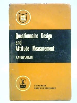 Imagen del vendedor de Questionnaire Design and Attitude Measurement a la venta por World of Rare Books