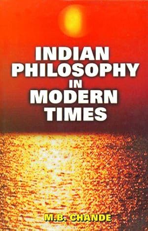 Bild des Verkufers fr Indian philosophy in modern times zum Verkauf von JLG_livres anciens et modernes