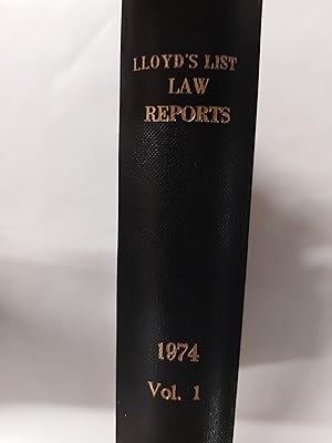 Bild des Verkufers fr Lloyd's Law Reports 1974 Volume 1 zum Verkauf von Cambridge Rare Books