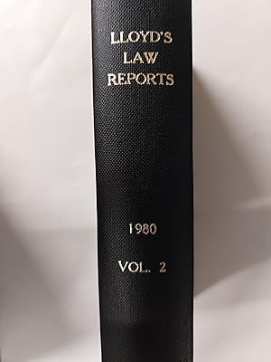 Imagen del vendedor de Lloyd's Law Reports 1980 Volume 2 a la venta por Cambridge Rare Books