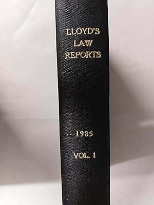 Bild des Verkufers fr Lloyd's Law Reports 1985 Volume 1 zum Verkauf von Cambridge Rare Books