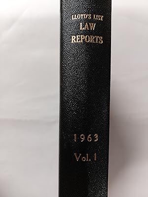 Bild des Verkufers fr Lloyd's List Law Reports 1963 Volume 1 zum Verkauf von Cambridge Rare Books