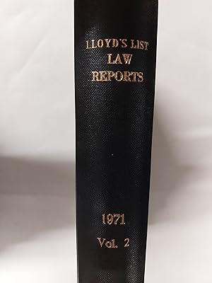 Bild des Verkufers fr Lloyd's Law Reports 1971 Volume 2 zum Verkauf von Cambridge Rare Books