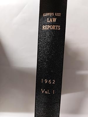 Bild des Verkufers fr Lloyd's List Law Reports 1962 Volume 1 zum Verkauf von Cambridge Rare Books