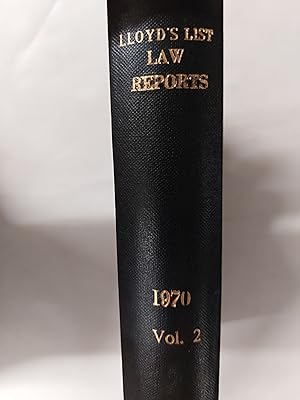 Bild des Verkufers fr Lloyd's Law Reports 1970 Volume 2 zum Verkauf von Cambridge Rare Books