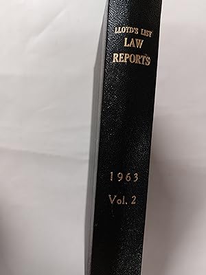 Bild des Verkufers fr Lloyd's List Law Reports 1963 Volume 2 zum Verkauf von Cambridge Rare Books