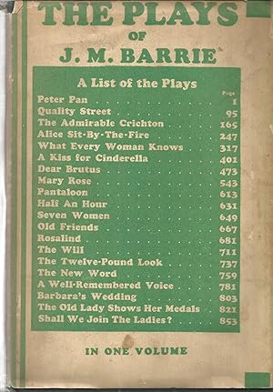 The Plays of J.M. Barrie In One Volume