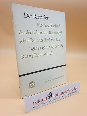 Jahrgang 1966. Heft 11. Der Rotarier. Monatszeitschrift der deutschen und österreichischen Rotari...