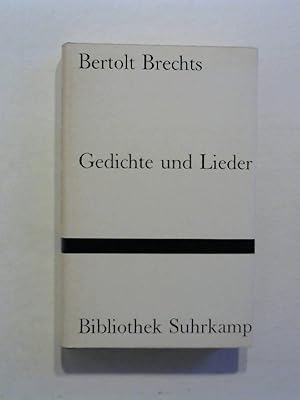 Bild des Verkufers fr Gedichte und Lieder. zum Verkauf von Buecherhof