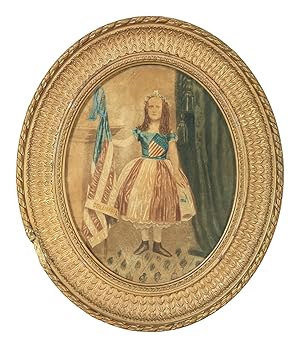 Large Civil War Era Hand-Colored Albumen Portrait of a Young Vivandiere Woman in Uniform