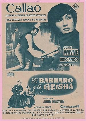 EL BARBARO Y LA GEISHA: Director: John Huston - Actores: John Wayne, Eiko Ando y Sam Jaffe