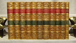 Image du vendeur pour Works of Henry Fielding in Ten Volumes, 1871. Volume 11, Miscellanies and Poems was published the following year. All uniformly bound in full tree calf fine binding signed Bickers and Son. mis en vente par J & J House Booksellers, ABAA