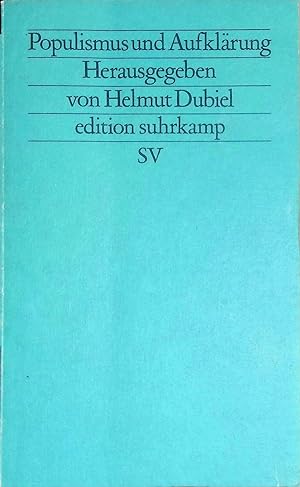 Seller image for Populismus und Aufklrung. (Nr. 1376) for sale by books4less (Versandantiquariat Petra Gros GmbH & Co. KG)