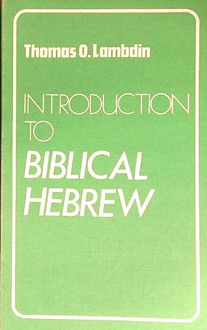 Introduction to biblical Hebrew