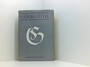 Bild des Verkufers fr Sprachwissenschaftliche Germanistik ihre Herausbildung und Begrndung. Akademie der Wissenschaften der DDR Zentralinstitut fr Sprachwissenschaft. zum Verkauf von Book Broker