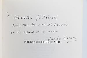Image du vendeur pour Pourquoi suis-je moi ? Journal 1993-1996 mis en vente par Librairie Le Feu Follet