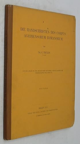 Seller image for Die Handschriften des Corpus Agrimensorum Romanorum for sale by Powell's Bookstores Chicago, ABAA
