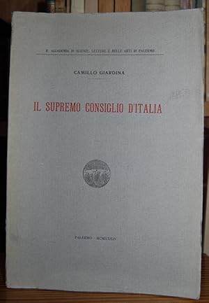 Image du vendeur pour IL SUPREMO CONSIGLIO D'ITALIA mis en vente par Fbula Libros (Librera Jimnez-Bravo)