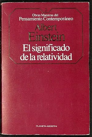 Imagen del vendedor de El significado de la relatividad a la venta por Els llibres de la Vallrovira