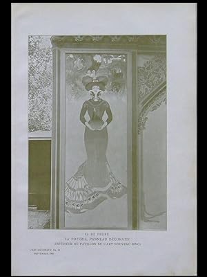 GEORGES DE FEURE, LA POTERIE - 1900 - PLANCHE ART NOUVEAU, EXPOSITION 1900 BING
