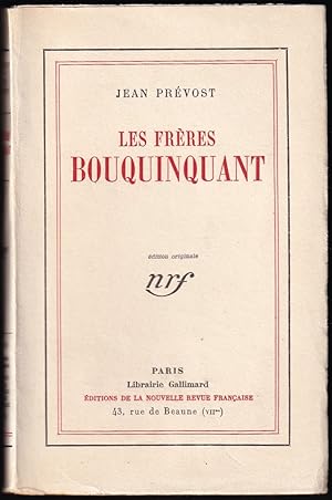 Image du vendeur pour LES FRRES BOUQUINQUANT. [Exemplaire sur vlin] mis en vente par Librairie Le Livre Penseur