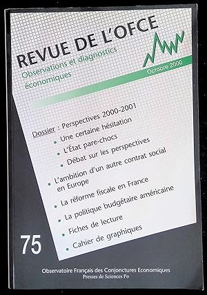 Image du vendeur pour Revue de l'OFCE n75, octobre 2000 - Dossier : Perspectives 2000-2001 mis en vente par LibrairieLaLettre2