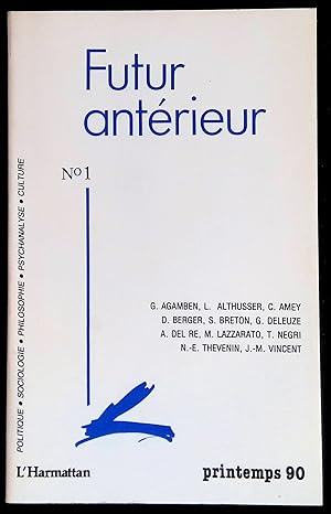 Imagen del vendedor de Futur antrieur n1 printemps 90 a la venta por LibrairieLaLettre2