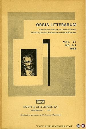 Image du vendeur pour Orbis Litterarum, International Review of Literary Studies 21, No. 2-4 mis en vente par Emile Kerssemakers ILAB