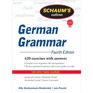 Image du vendeur pour Schaum's Outline of German Grammar, 4ed mis en vente par eCampus